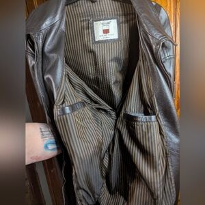 Black Leather Bomber Jacket